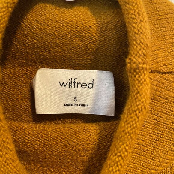Aritzia Wilfred 100% Merino Wool Cyprie Funnel Neck Sweater Size Small - Picture 4 of 9